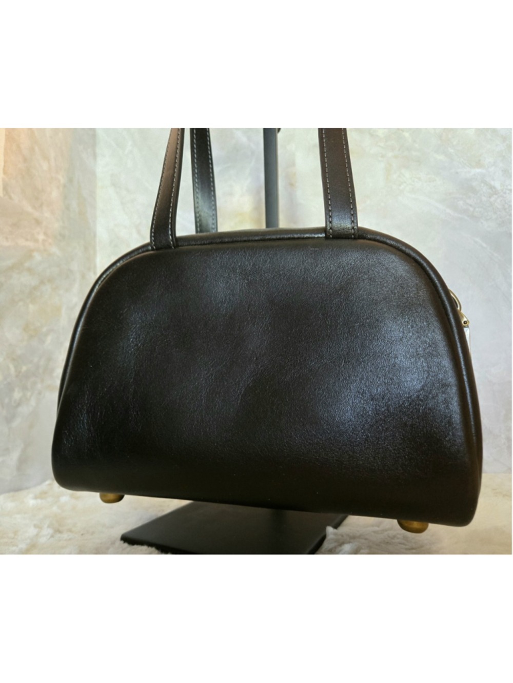 NWOT Coach Originals Black Twin Turnlock Bag 20 Small Leather Satchel - Picture 9 of 14